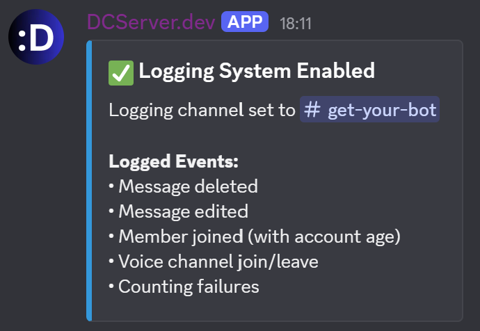Discord moderation and logging bot setup